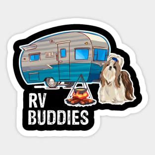 Shih Tzu Dog Rv Buddies Pet Lovers Funny Camping Camper Sticker